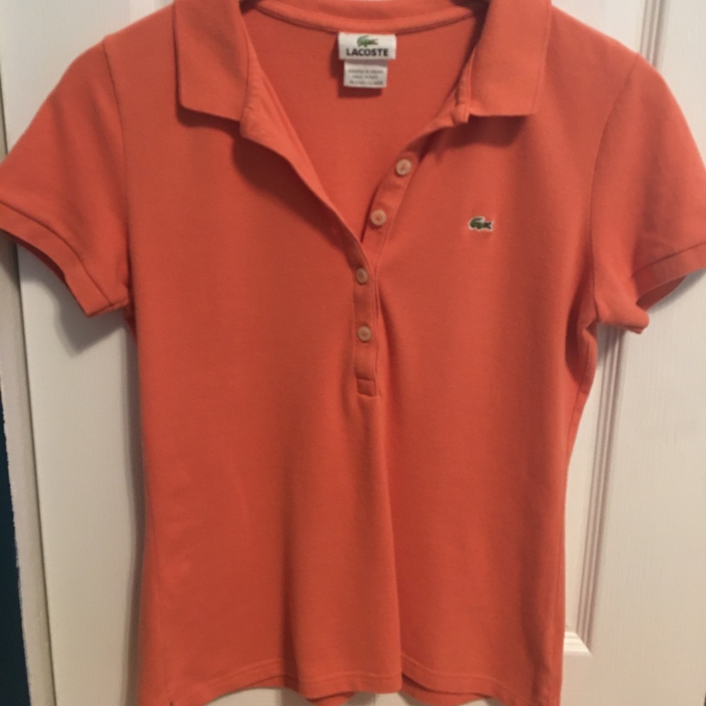 Lacoste NWOT Womens 40 Polo Orange